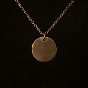 Round blank minimalist necklace NWOT